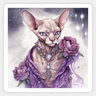 Sphynx Illustration Sticker